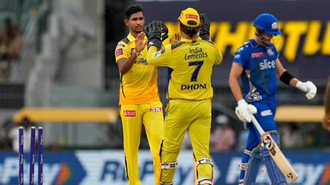mumbai indians vs chennai super kings match scorecard