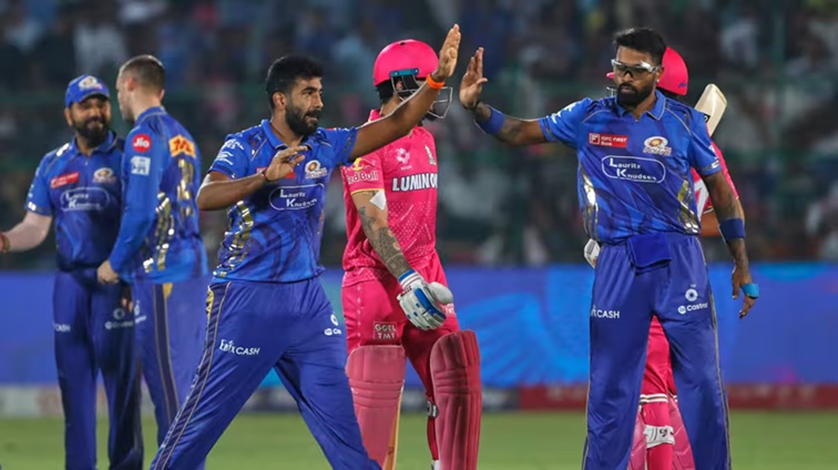 rajasthan royals vs mumbai indians match scorecard
